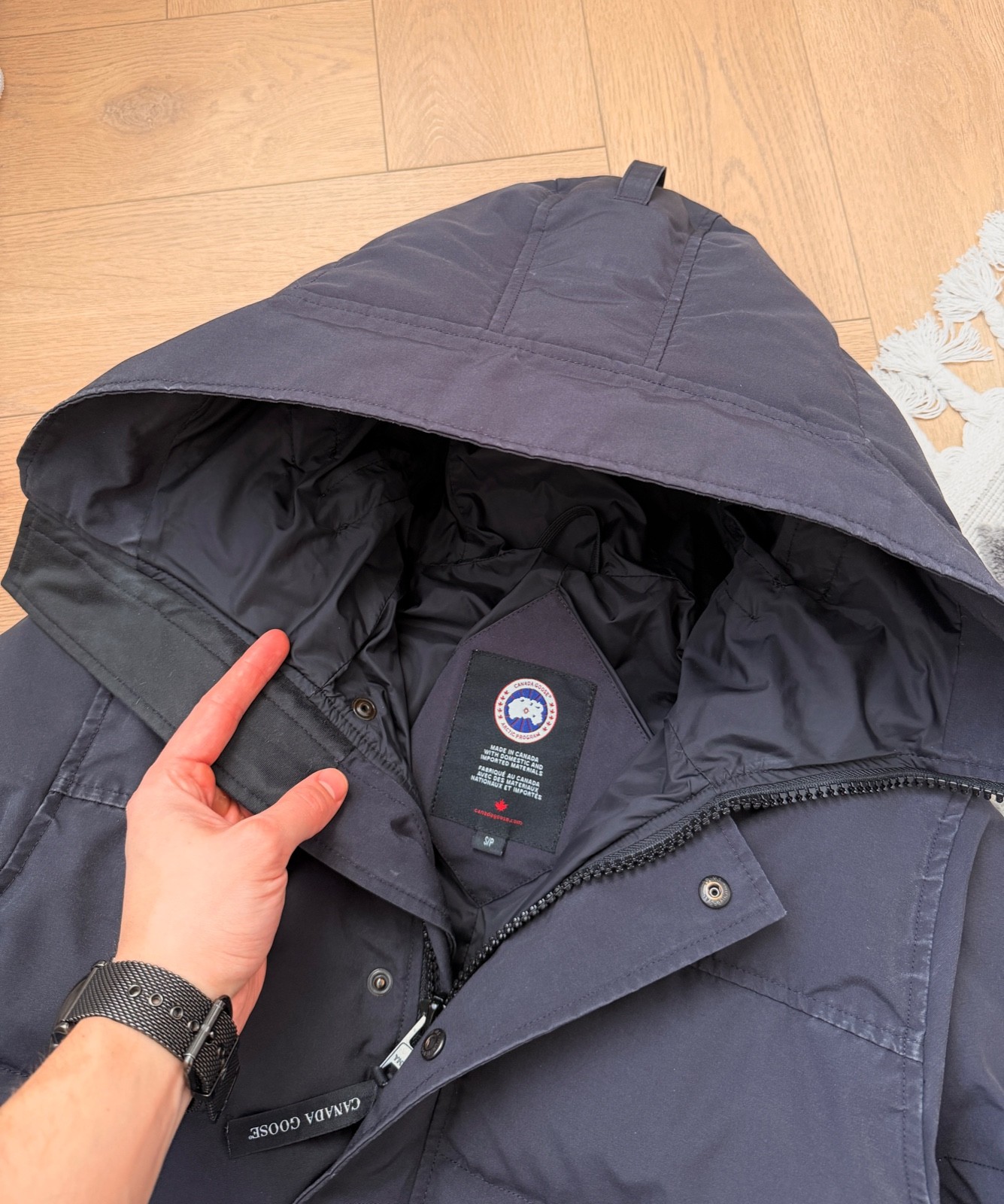 Authentic Men's CANADA GOOSE Macmillan Parka Down Puffer Jacket Navy S image 8