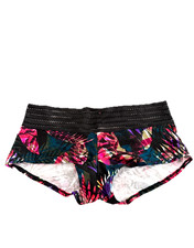 Victoria's Secret PINK Striped Mesh Trim Boyshort Panty Night Palm