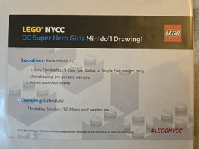 LEGO NYCC 2016 Exclusive BatGirl Minifigure & Extremely Rare HTF Drawing Ticket
