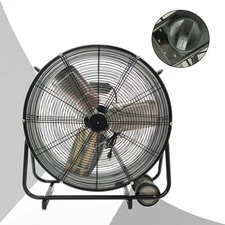 110V 180W 24in Industrial Drum Fan 4237CFM Heavy Duty Metal Air Circulator