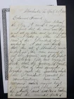 1865 Civil War Soldier Letter Assassination Abraham Lincoln John Mosby’s Guerril