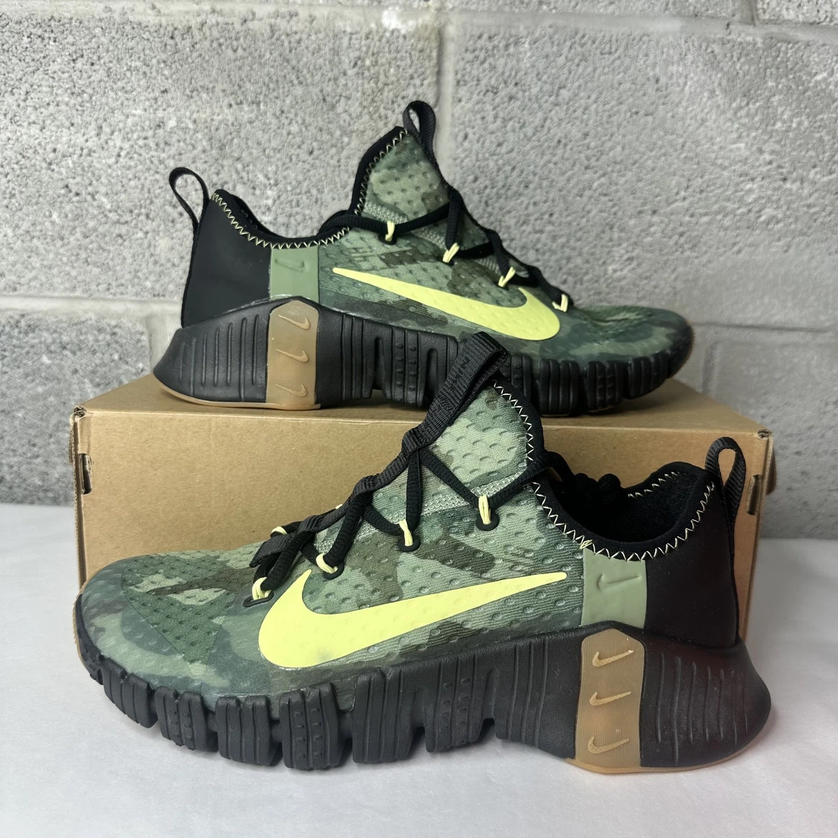 Size 14 Nike Free Metcon 3 Black Limelight Spiral Sage Mens Gym Shoes CJ0861-032 Nike Free Metcon 3 CJ0861-032 Men main image 4