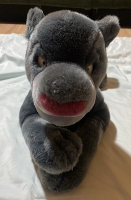 Disney Store Bagheera Plush Jungle Book Dark Gray Black Panther Big Cat 20'' EUC
