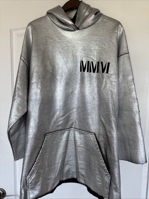 MM6 Maison Margiela Womens Oversized Hoodie Silver Size XS