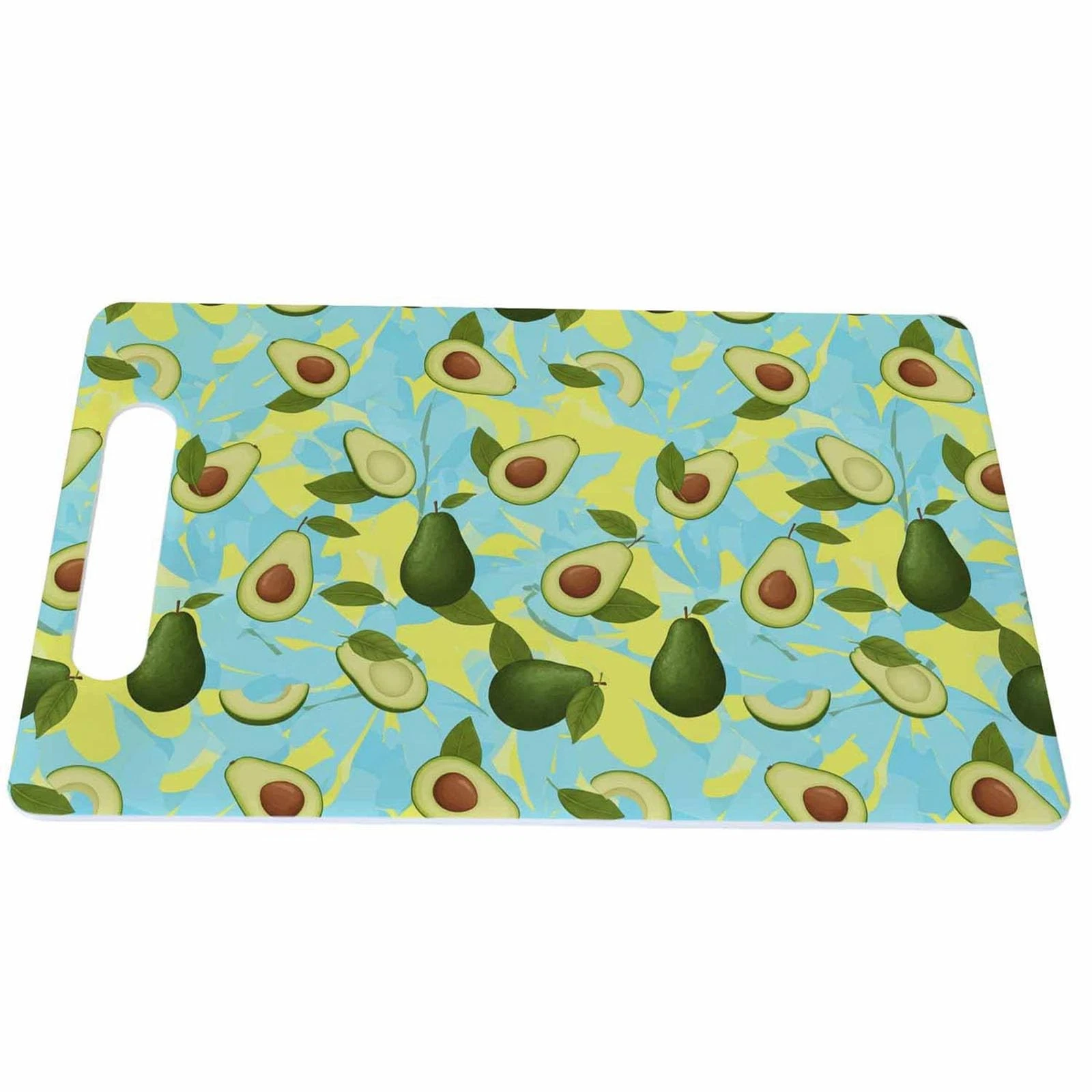 Avocado Cutting Board with Handles Avocado Slices Exotic Monster Green Fruit ...
