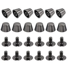 10x7mm Rivet Studs Screw Back Flat Hollow Feet Stud Spike Dark Gray 12pcs