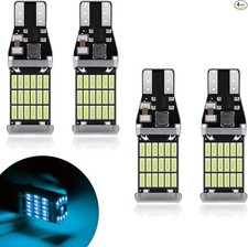 4PCS 921 912 LED Brake Lights, T15 45SMD-4014 Chipsets Backup Color: Ice Blue
