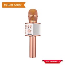 Handheld Karaoke Microphone with Multi-Device Compatibility Volume Control