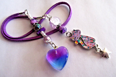 Happy Cat Star, Heart Bookmark 18.5  in.