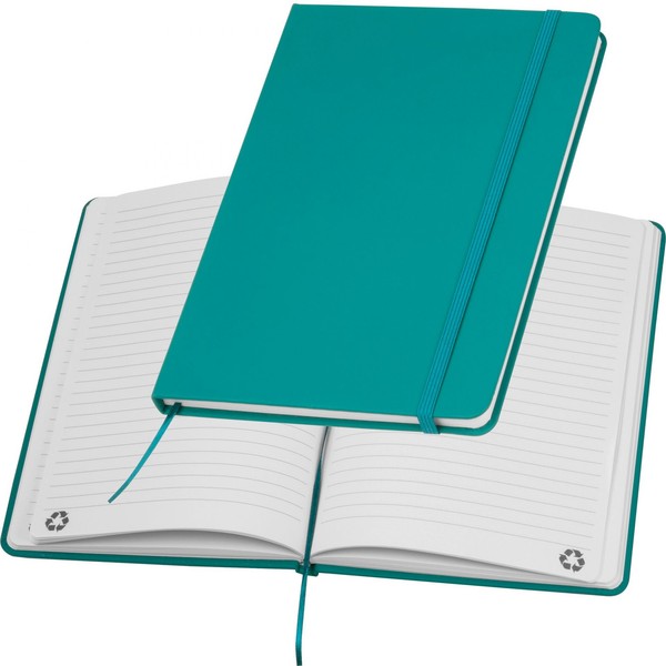 Notizbuch / Din A5 / Umschlag Aus Pu / 160 Linierte Seiten / Farbe: TüRkis-image