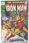 Iron Man #25 1970 Vintage Marvel Comic Namor Sub-Mariner Early Bronze Age