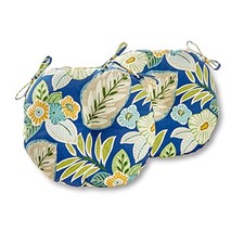 Outdoor 15-inch Bistro Seat Cushion Set of 2 Magnolia Floral