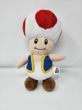 Super Mario Red TOAD Mushroom Med. 10" Plush Nintendo 2021 Stuffed Animal Toy