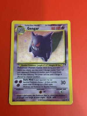 Gengar 11/110 Pokemon Legendary Collection Holo Rare Card 2002 HP