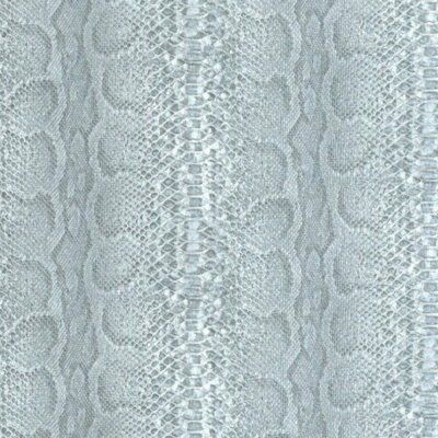Rasch Tapete Vlies African Queen 423105 Reptilienoptik Blaugrau Silber Glanz