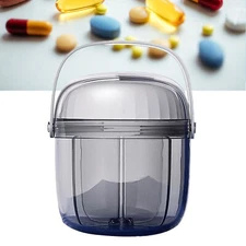 Travel Medicine Dispenser Rotating Vitamins Supplement Organizer Bottle