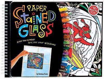 Paper Stained Glass : Color-by-Number Art for Your Windows by Barbara Kane (2006, Hardcover)