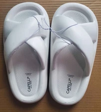 Capelli New York - White Eva Slides - Women's Size 7 - NEW Without Box