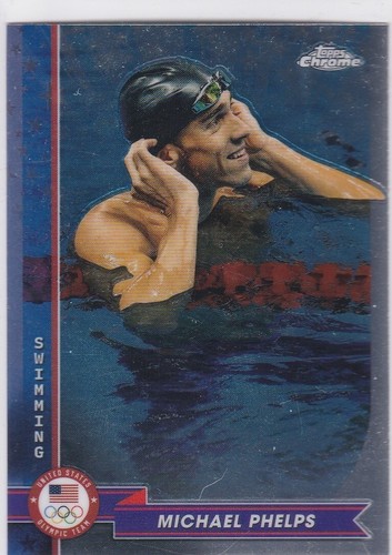 MICHAEL PHELPS Topps Chrome TEAM USA OLYMPICS Swimming 23X Gold Medals GOAT!