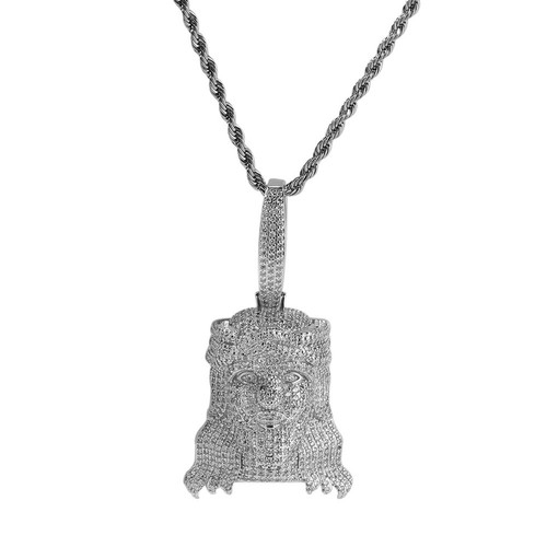 Hip Hop Jesus Pendant Necklace 5A Zircon 18k Real Gold Plated Religious Jewelry - Picture 15 of 18