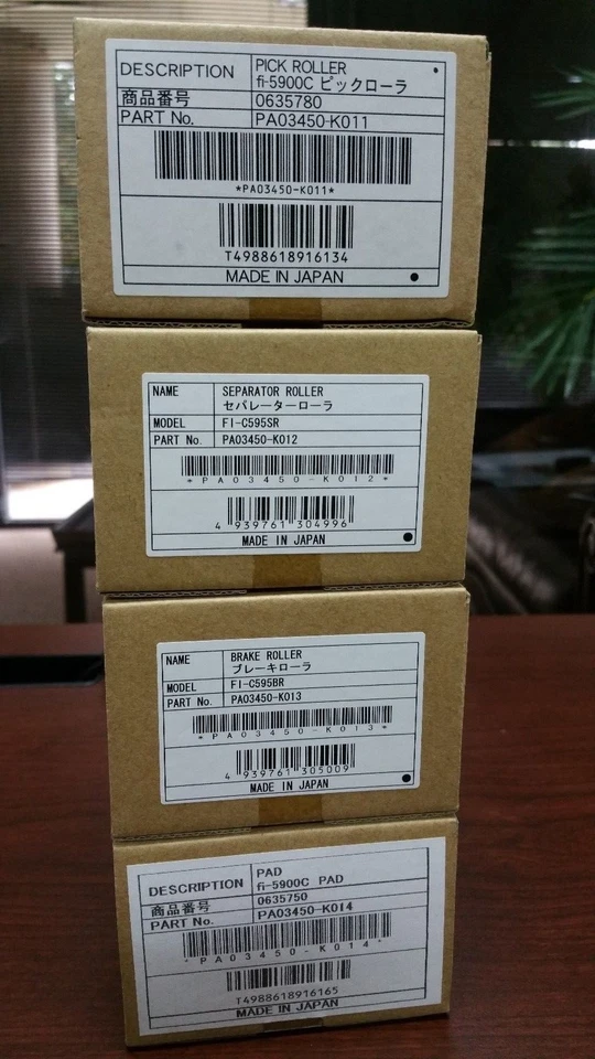 2 OEM Genuine sets of PA03450-K011/12/13 Rollers +14 (pad) for fi-5900C Scanner - Image 2 of 4