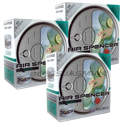 3-pk Air Spencer A9 Cartridge Squash Scent Japan Car Air Freshener Eikosha JDM
