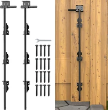 36" Cane Bolt Drop Rod for Gate, Heavy Duty Gate Latch for Wooden Fence Metal Ga
