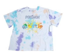 Pokemon Junior Tie Dye Pikachu Shorty Tee Shirt T-Shirt 11-13