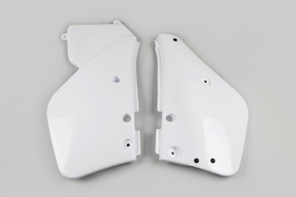 Seitenverkleidung Abdeckung Side Panels Cover Passt An Yamaha Yz 125 87-88 Weiß-image