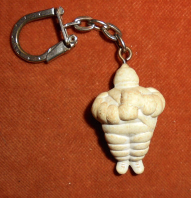 Bibendum Michelin keychain old and well worn as photos