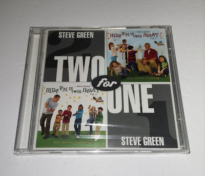 TWO FOR ONE Hide 'em in your Heart CD Volume 1 & 2 Steve Green Gospel Music NEW
