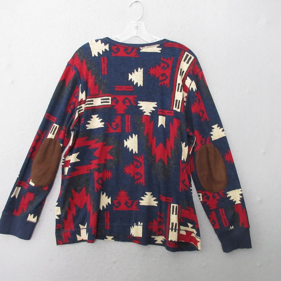 Lauren Ralph Lauren Top Plus 2X 阿兹特克肘贴亨利西南老钱 — 第 2/4 张图片