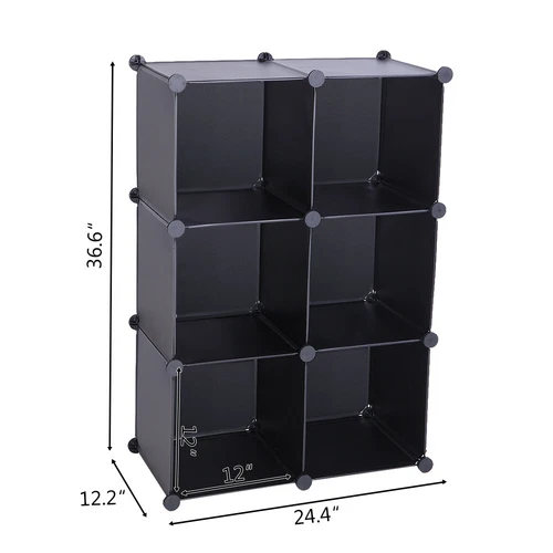 6-Cube Closet Organizer Storage Shelves Cubes Organizer DIY Closet Cabinet New - Picture 5 of 15