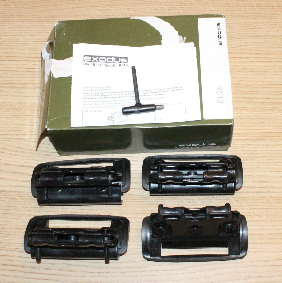 Exodus R013 Roof Bar Rack Fitting Kit Pack of 4 Check Vehicle