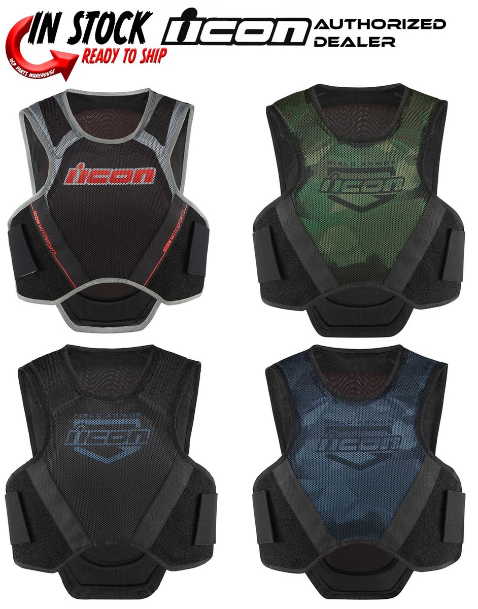 2024 ICON FIELD ARMOR SOFTCORE MOTORCYCLE VEST CHOOSE SIZE COLOR