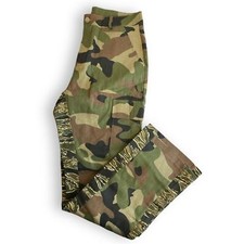 y2k Streetwear Cargo Pants Baggy High Waist Pockets Pants Size: M 0274