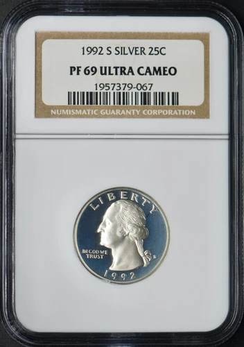 1992-S Silver Washington Quarter - NGC PF69 Ultra Cameo - ✪COINGIANTS✪