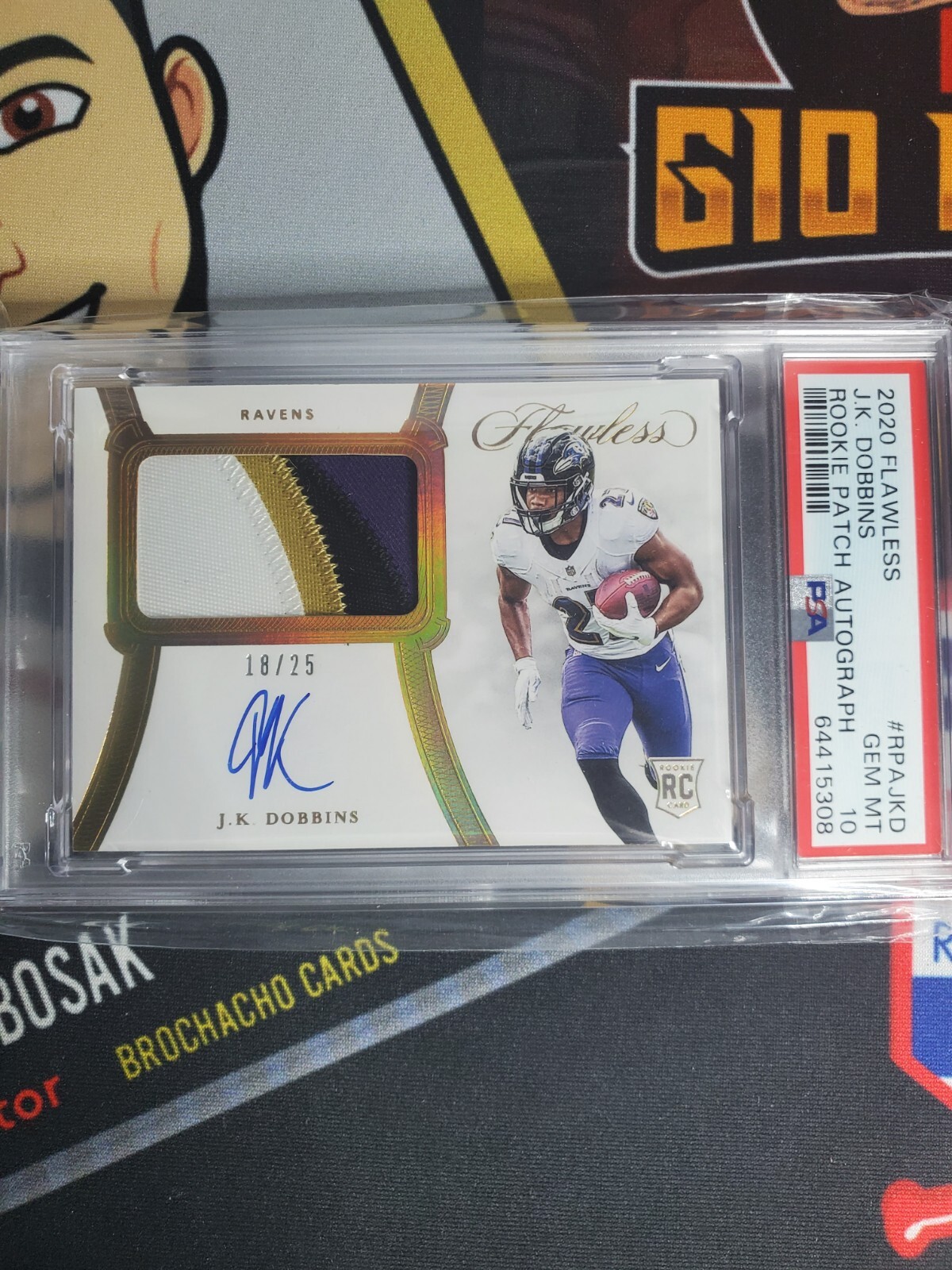 JK Dobbins Panini Flawless Rookie Patch Autograph #RPAJKD Base