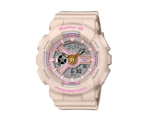 Casio Baby-G BG169G 42mm White Resin Case Rose Gold Dial Women's