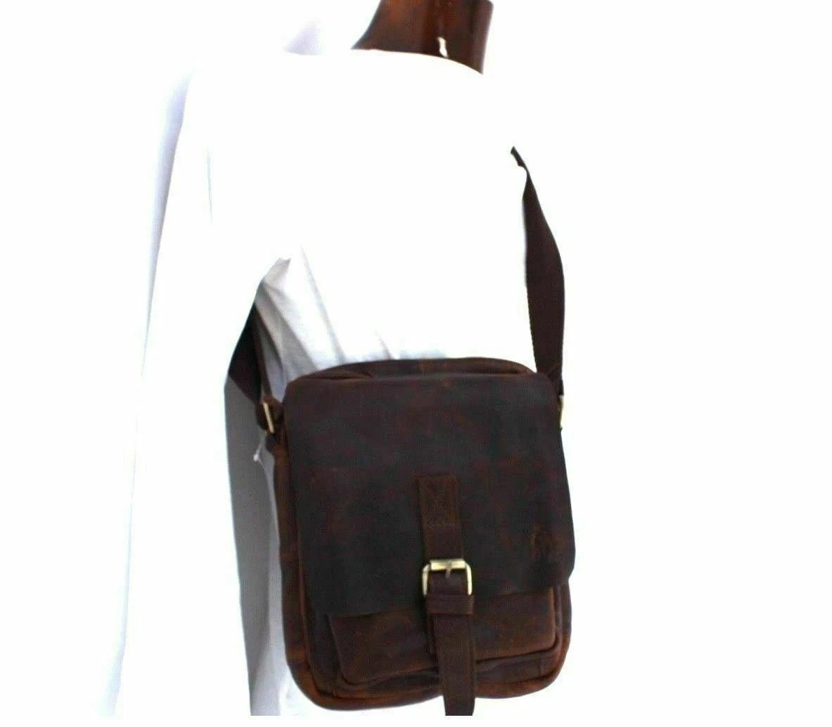 Mens retro messenger bag top