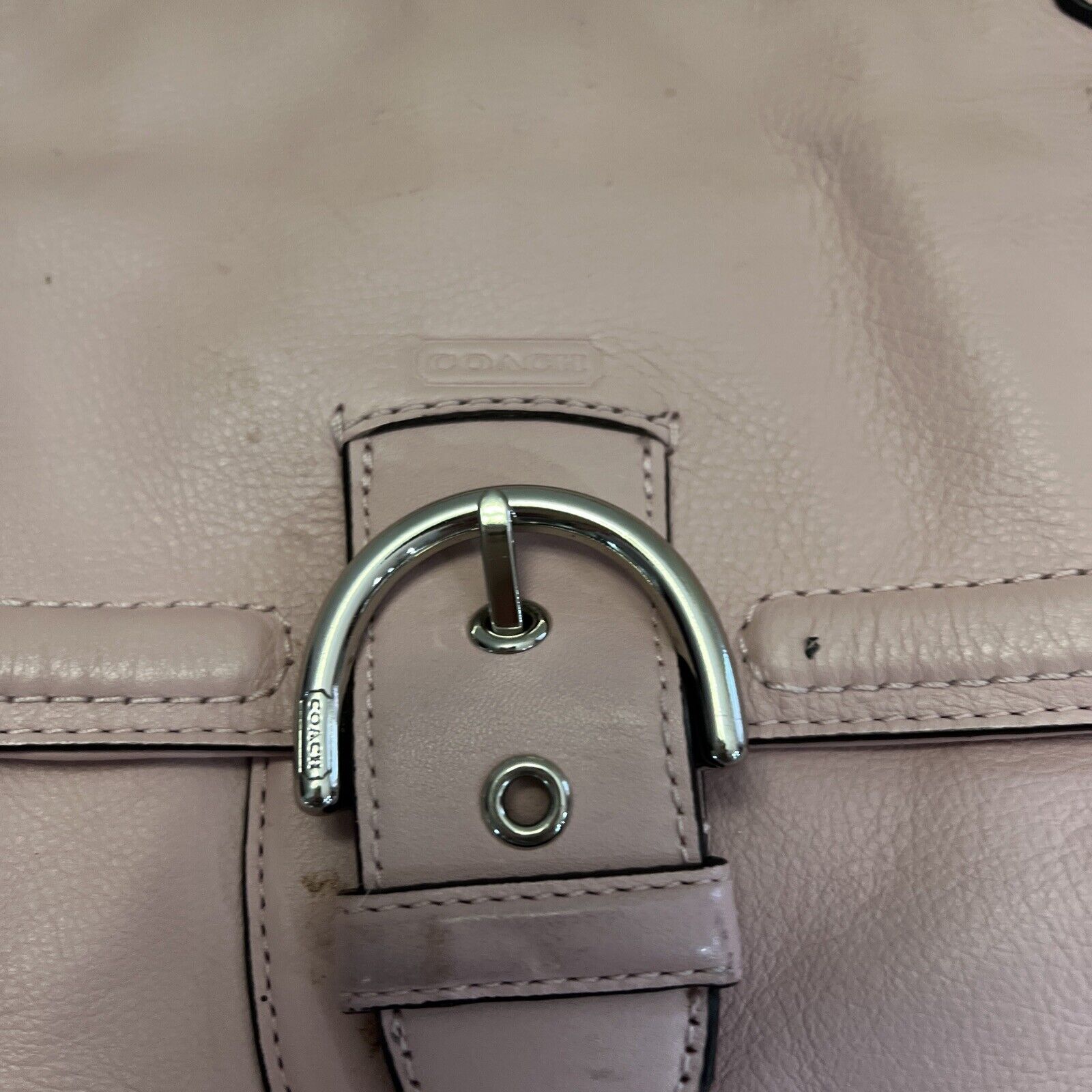 COACH Maya Leather Handbag Shoulder Bag PINK - image 3