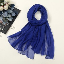 Muslim Women Plain Chiffon Long Scarf Headscarf Wrap Shawls Islamic Cover 170 70