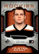 2006-07 SP Game Used ROOKIE Triston Grant Rookie 343/999 Philadelphia Flyers