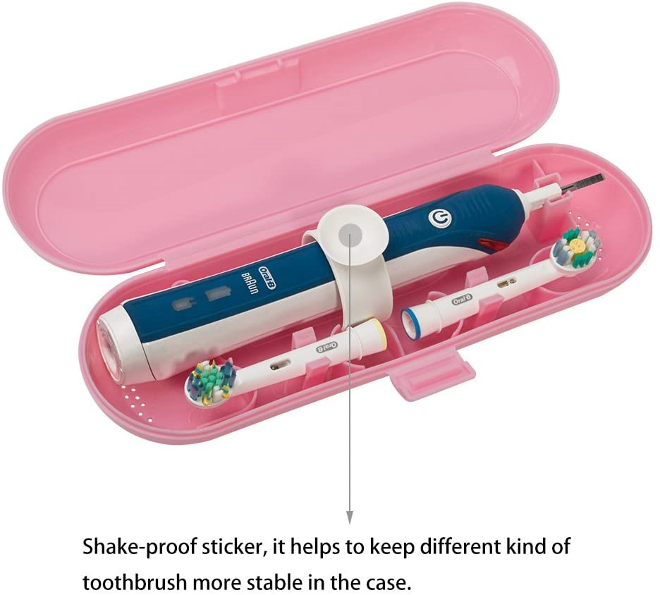 Plastic Electric Toothbrush Travel Case for OralB Pro Series, 2 Packs