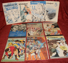 10 Ausgaben DDR Zeitschrift, Die Schulpost, Jahrgang 1950 Volk und Wissen,