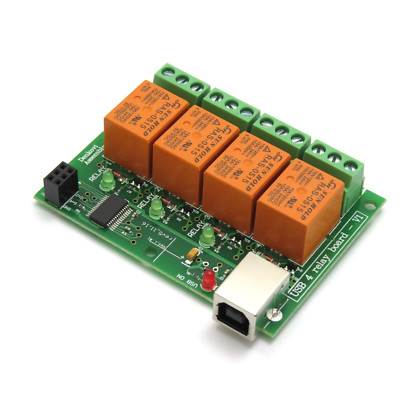 USB 4 Channel Relay Module, Board - Automation Robotics