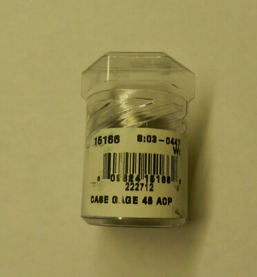 Dillon Precision Case Gage;  Stainless Steel;  For 45 ACP;  15166