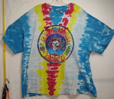 Grateful Dead T Shirt XXL Thrashed Tie Dye 2011 Official Skull 