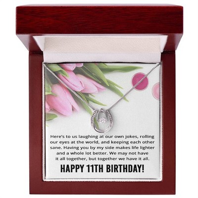 Best Friend 11th Birthday Gifts for Women Funny - 11th Birthday Necklace for Her