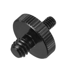 Mic Stand Adapter Male 1/4 to Male M4 Aluminum Alloy Black 1 Pcs